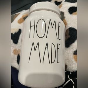Rae Dunn White 'HOME MADE' Ceramic Canister
